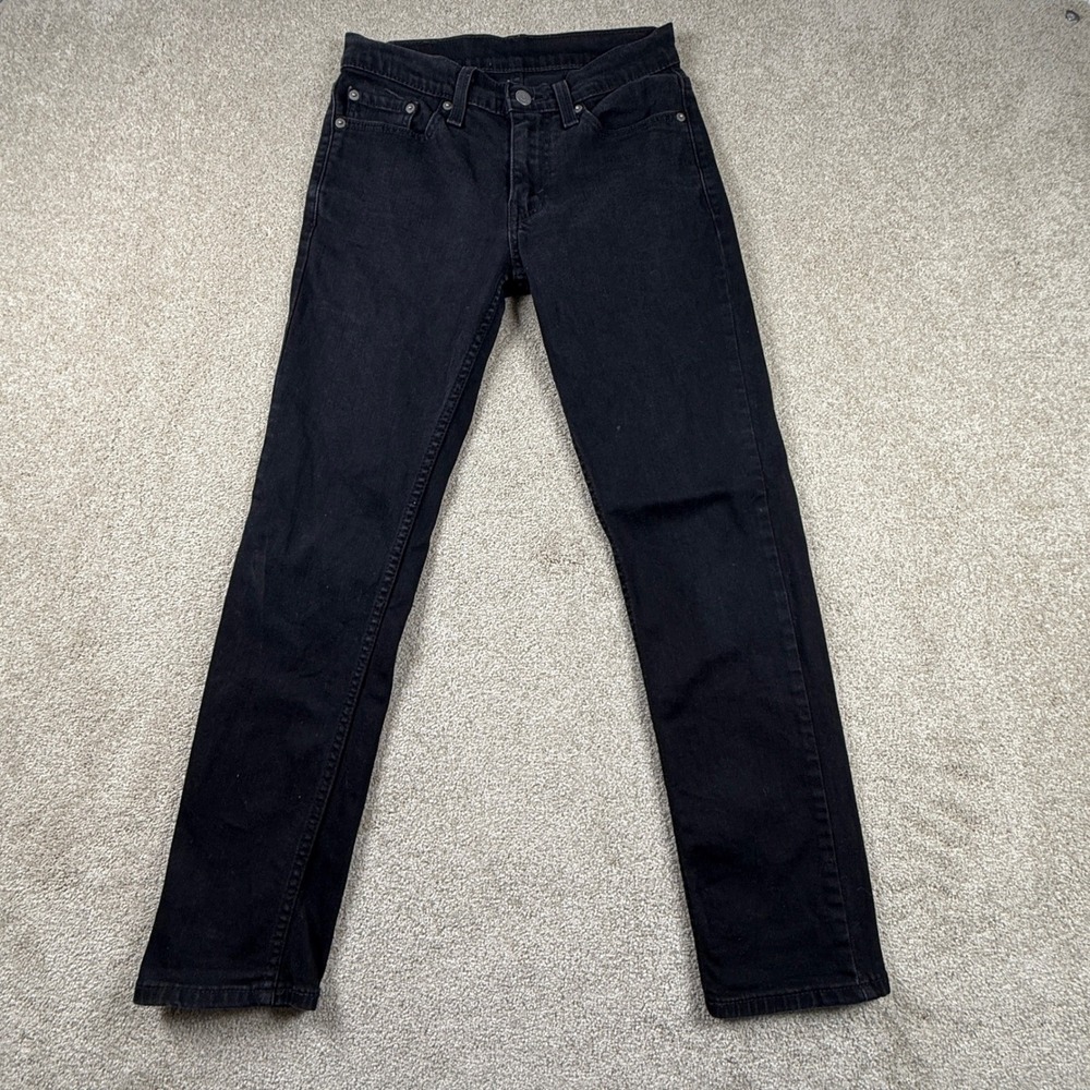 Levis 511 Slim Fit Black Denim Jeans Mens W28 L30 Actual 29x28